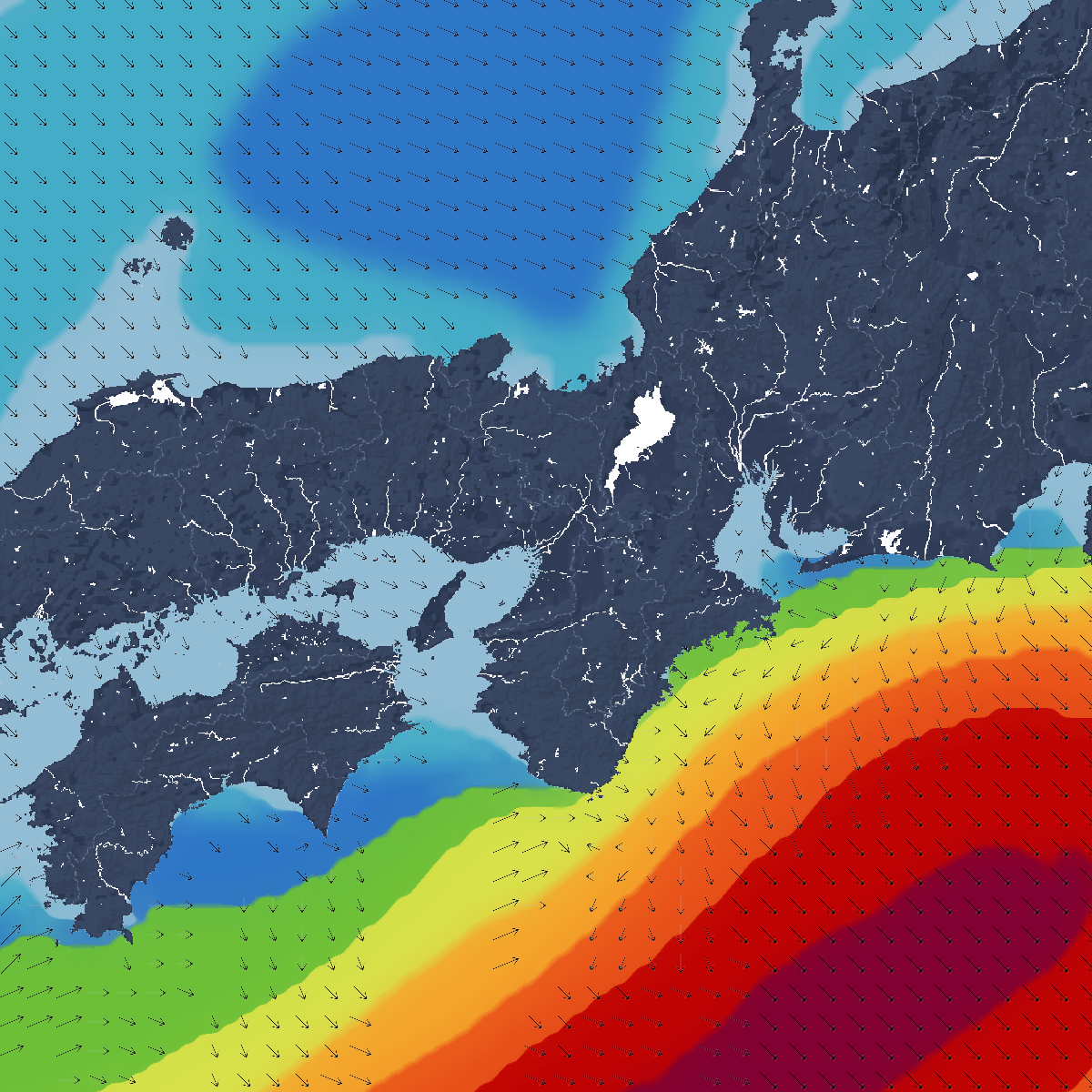 波の高さ(波高)・波向・風向